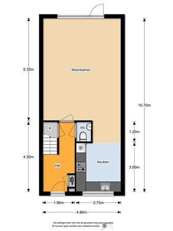 Floorplan - Tobagostraat 18, 1448 TL Purmerend